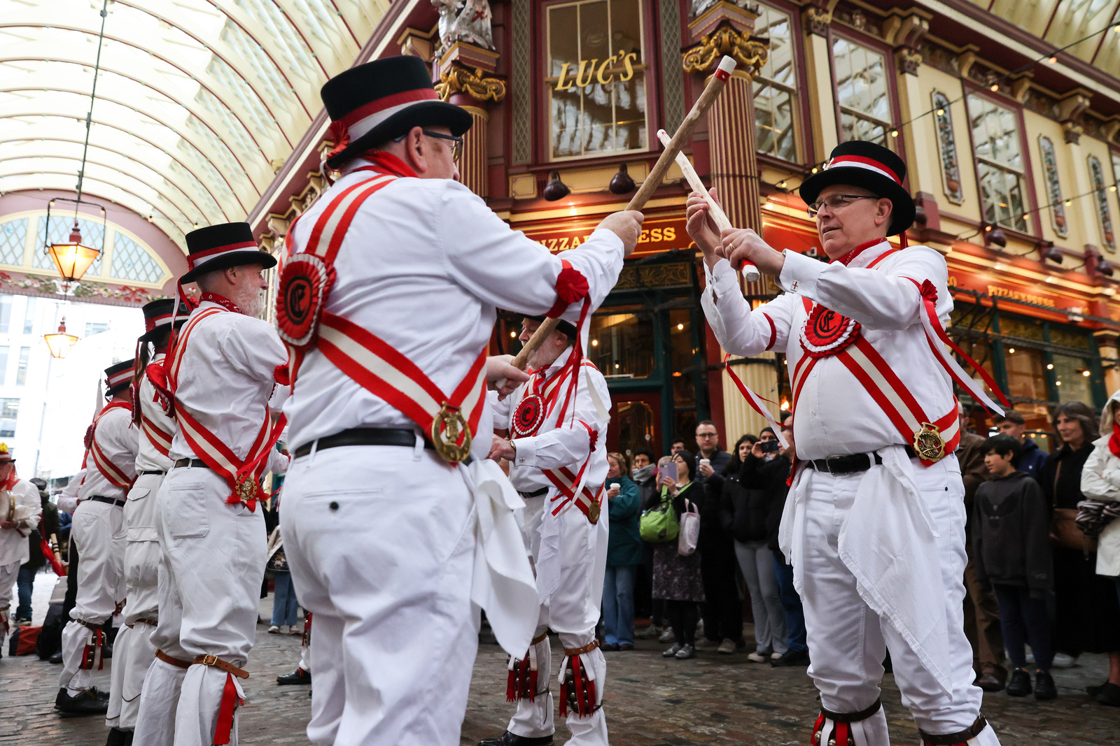 St Mary's Morris Men Perform Ahead of St. George's Day