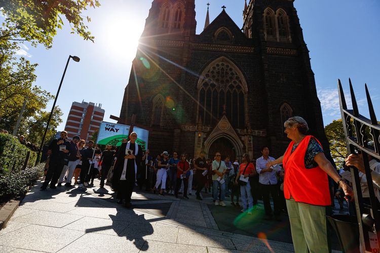 Good Friday way of the cross in Melbourne, Australia