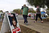 Early voting for the Australian election in Melbourne, Australia - 22 Apr 2025