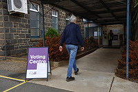 Early voting for the Australian election in Melbourne, Australia - 22 Apr 2025