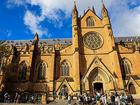 Tribute to Pope Francis at St Mary's Cathedral in Sydney, Australia - 22 Apr 2025
