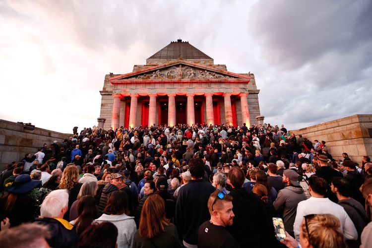 ANZAC Day Dawn Service in Melbourne, Australia