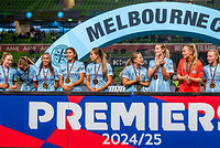 Melbourne City's A-League Women premiership celebration in Melbourne
