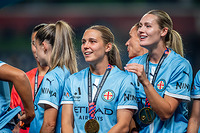 Melbourne City's A-League Women premiership celebration in Melbourne