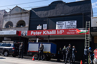 Activists climb Labour Mp office Peter Khalil in Melbourne