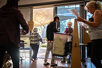 Australian Federal election in Melbourne, Australia - 02 May 2025
