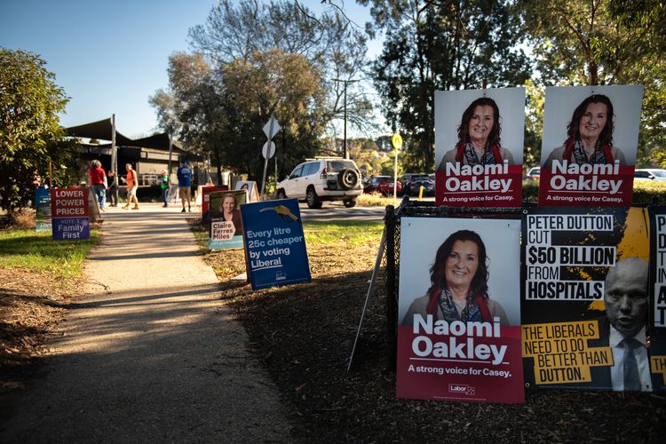 Australian Federal election in Melbourne, Australia - 02 May 2025