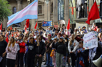 Anti-Trump rally in Melbourne, Australia - 24 May 2025